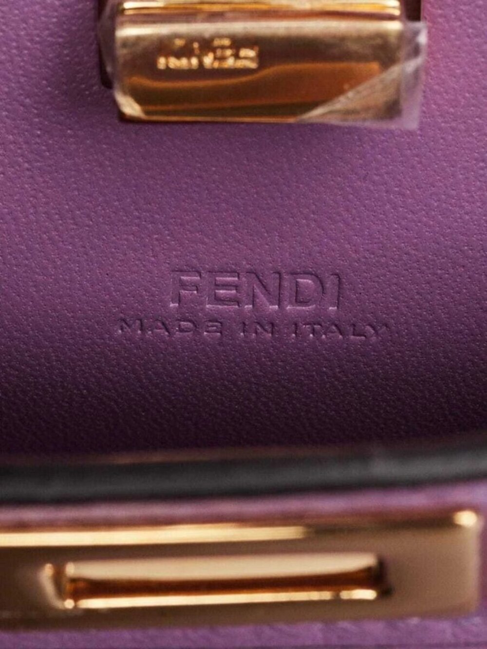 Fendi Purple Smooth Leather Nano Peekaboo Maxi Handle Bag - 7AS106 - Picture 7 of 11